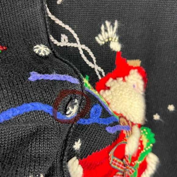 Vintage 1998 Susan Bristol Holiday Santa Sweater Vest - Picture 7 of 14